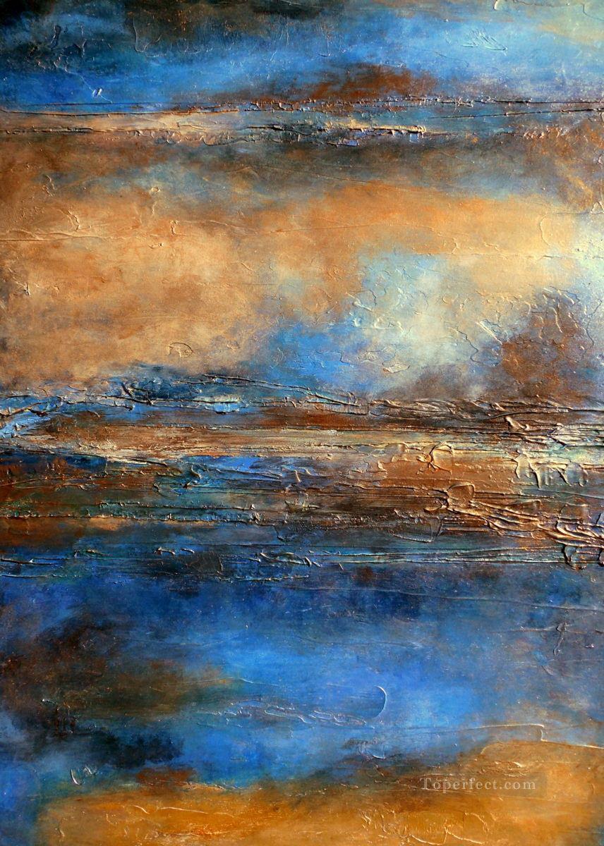 抽象的な海の風景055油絵